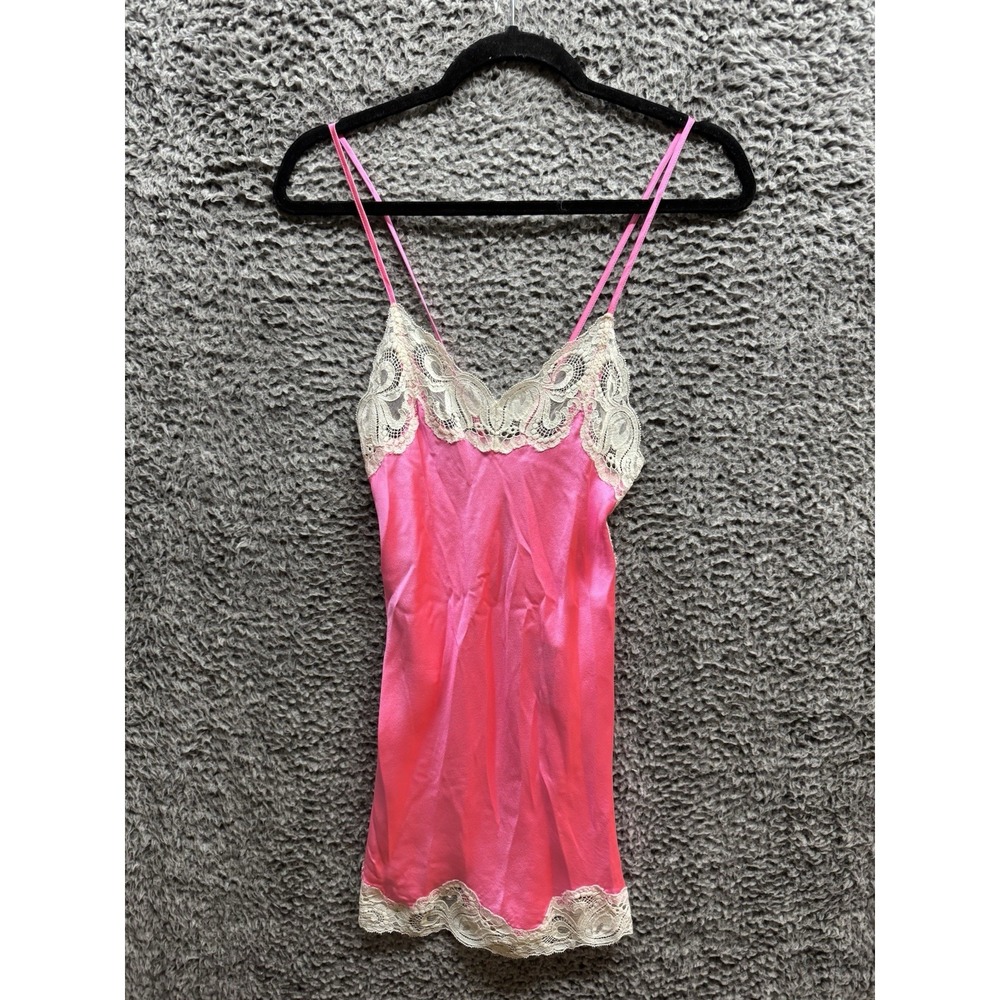 Lingerie & Co.  Y2K‎ Large Pink Lined Geran Ecru Tulip Night Gown Size Small New